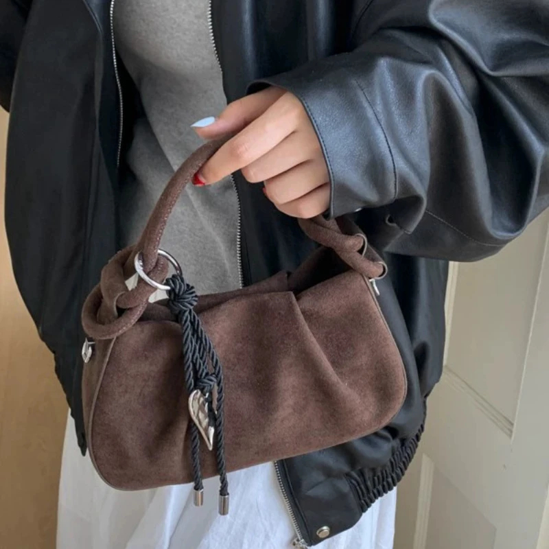 Luxury Bags Trend 2025 - Small Suede Fashion Leather Shoulder Bags