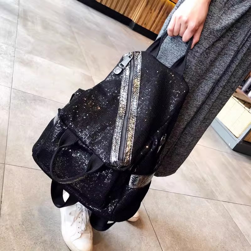 New Women Nylon Sequins Backpa - Luxury Bags Vintage 评论和价格