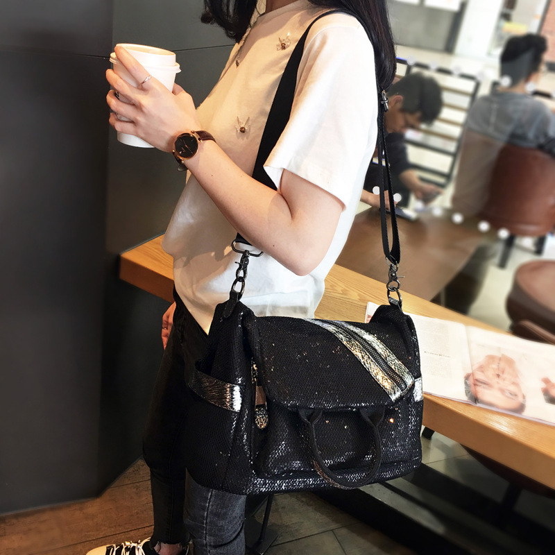 New Women Nylon Sequins Backpa - Luxury Bags Vintage 评论和价格