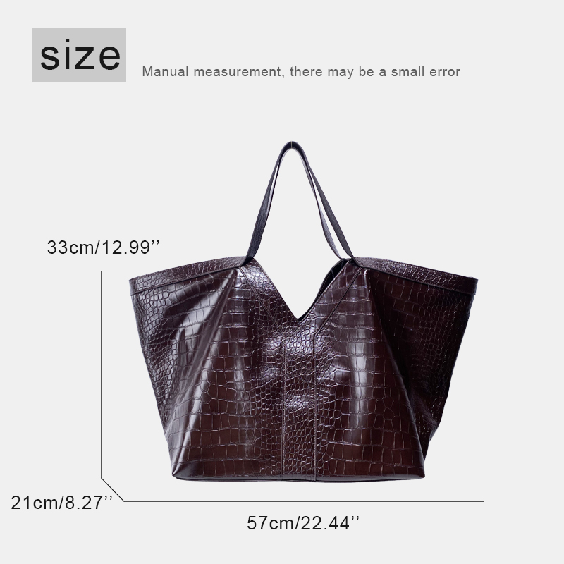 Oversized Crocodile Pattern To - Luxury Bags Vintage 评论和价格