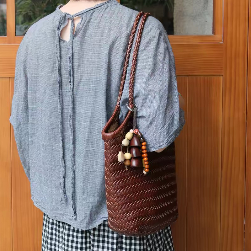 Handwoven LeatherTote Bags For - Luxury Bags Vintage 评论和价格