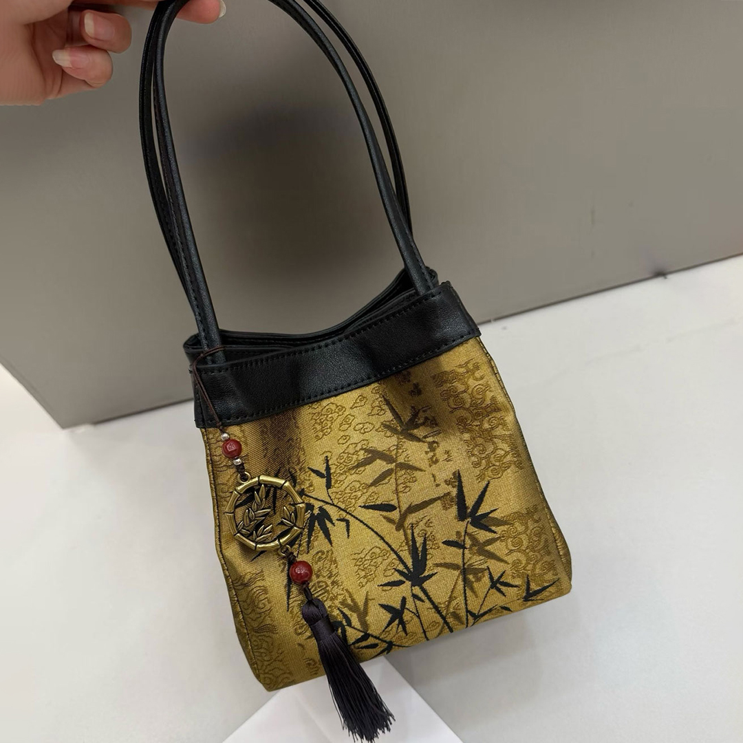 Mendy Song Brocade Tote Bag Wo - Luxury Bags Gold 评论和价格