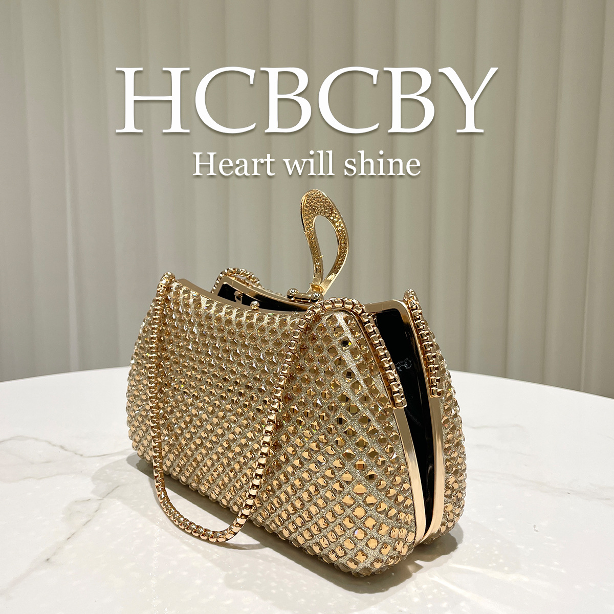 Gold sparkling luxury full dia - Luxury Bags Gold 评论和价格