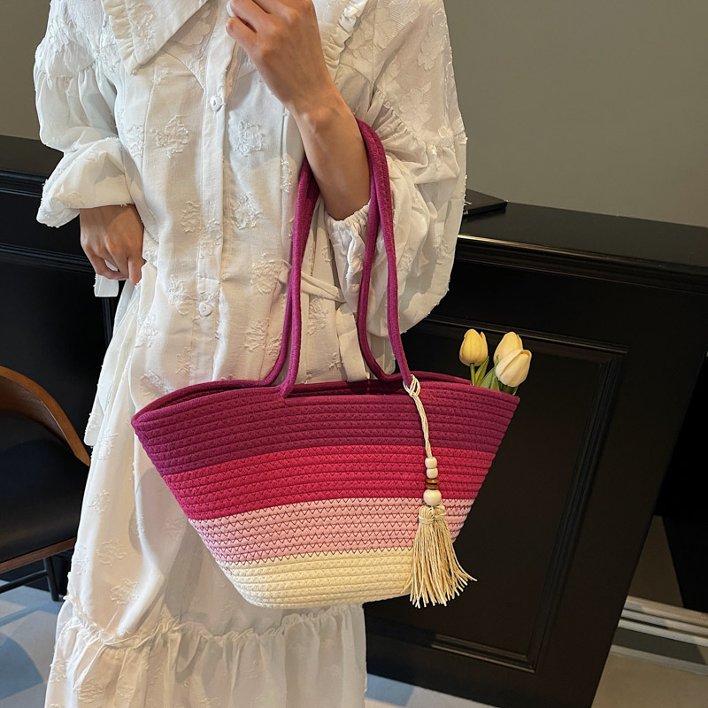 Cotton Rope Woven Design Shoul - Luxury Bags Trend 2025 评论和价格