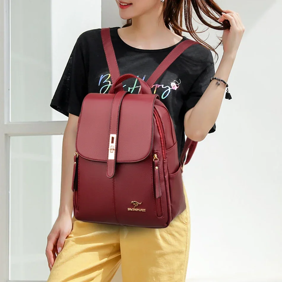 Women Leather Large Capacity B - Luxury Bags Vintage 评论和价格