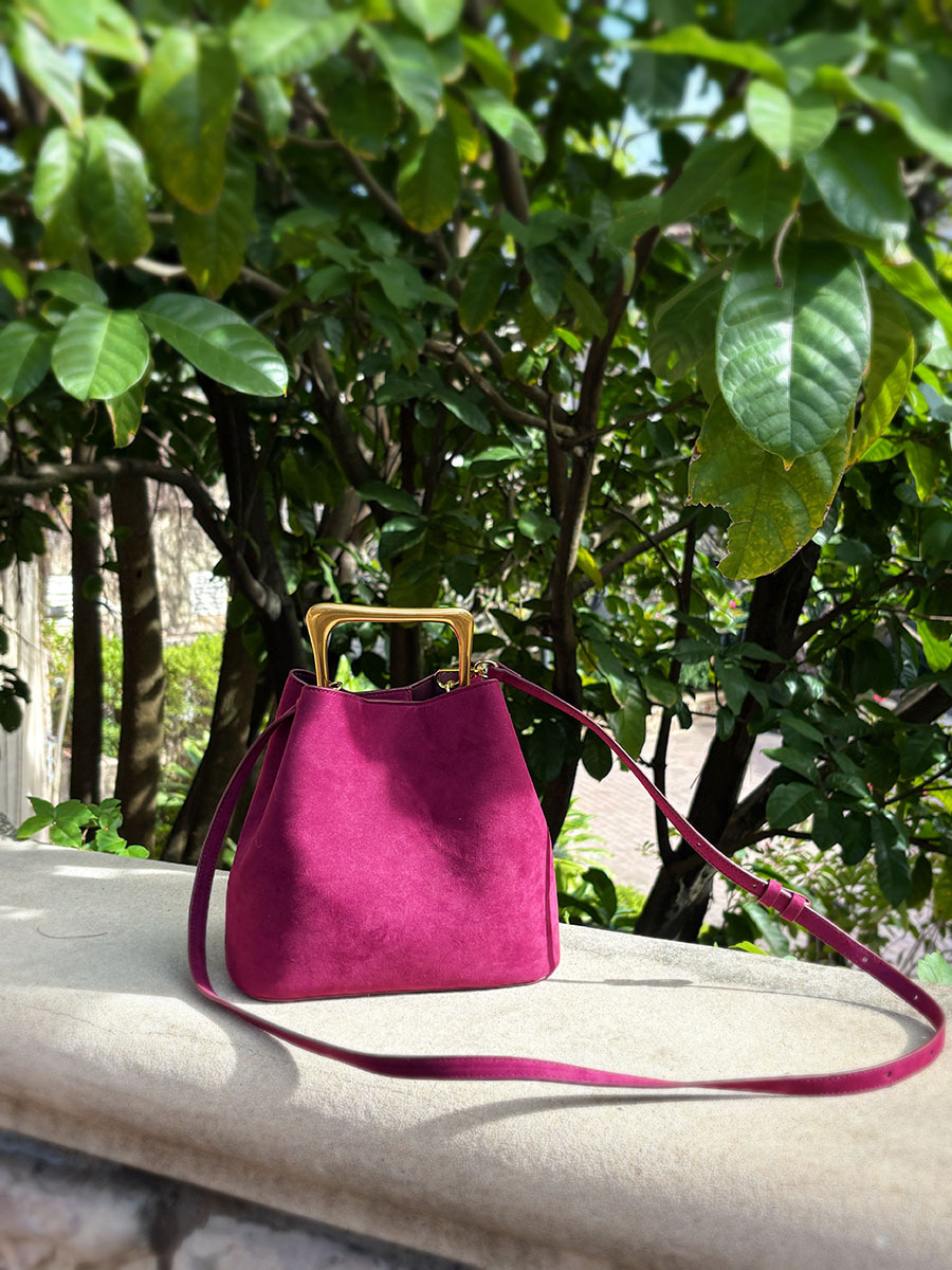 Luxury Suede Bucket Bag Women  - Luxury Bags Gold 评论和价格