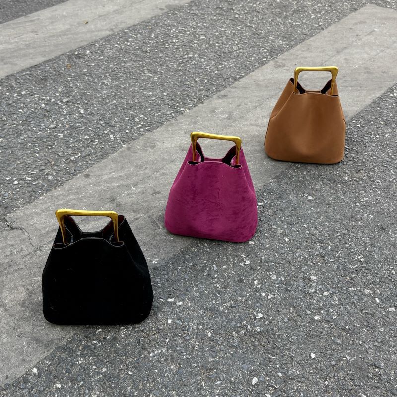 Luxury Suede Bucket Bag Women  - Luxury Bags Gold 评论和价格