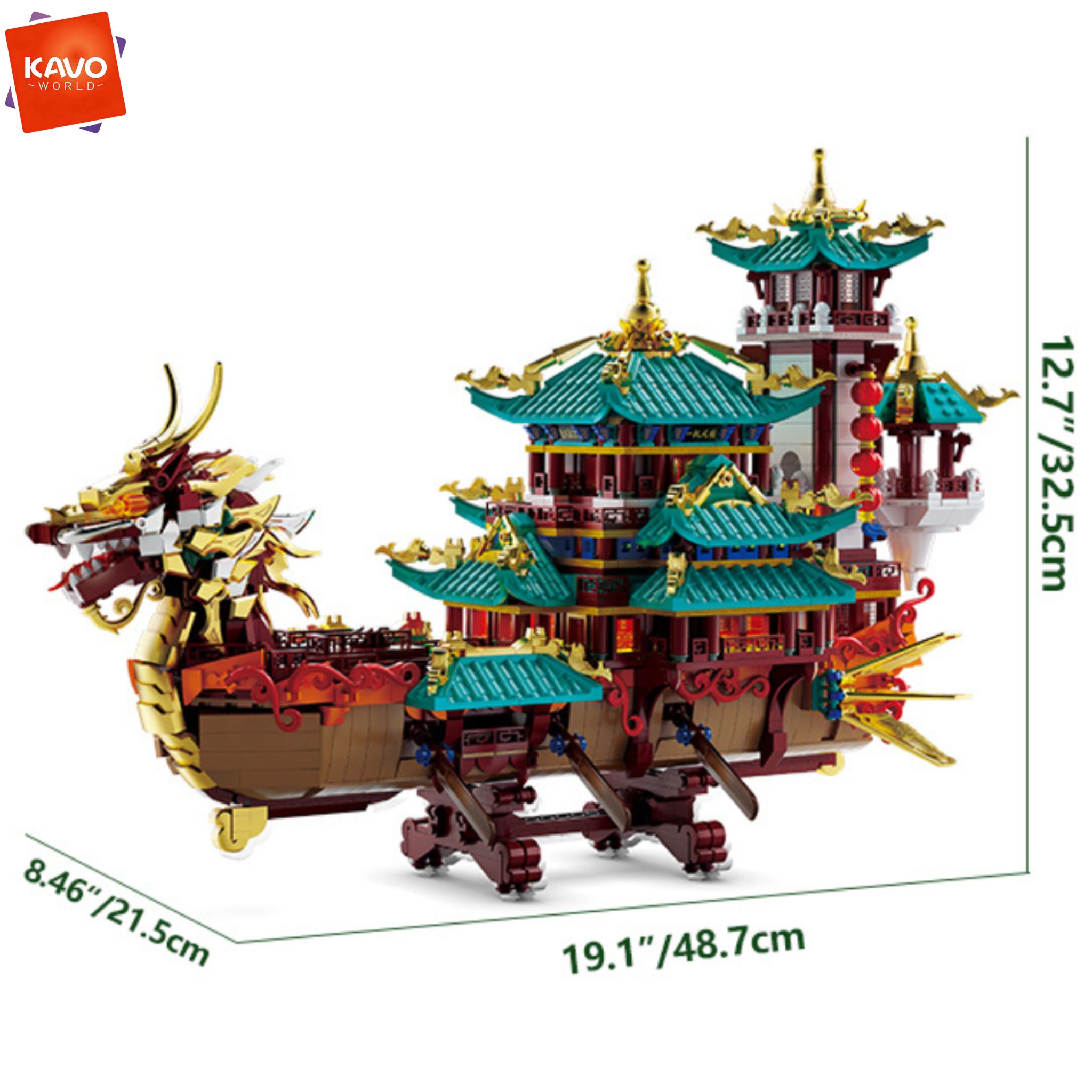 KAVOWORLD 2453pcs Dragon Boat  - Luxury Bags From China 评论和价格