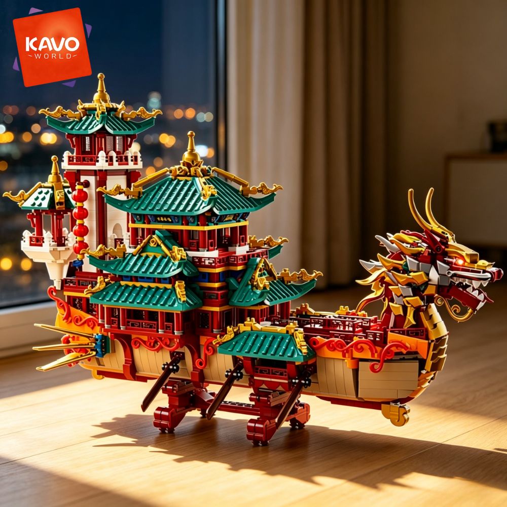KAVOWORLD 2453pcs Dragon Boat  - Luxury Bags From China 评论和价格
