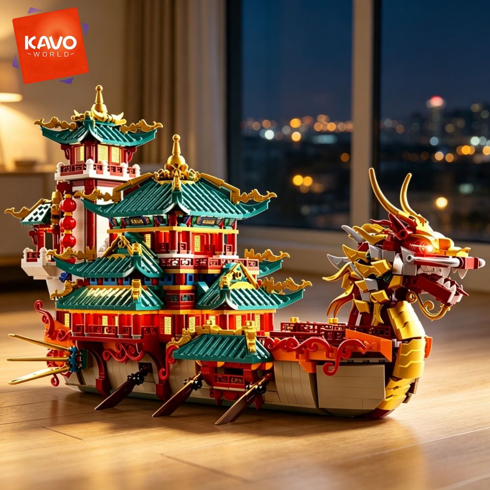 KAVOWORLD 2453pcs Dragon Boat  - Luxury Bags From China 评论和价格